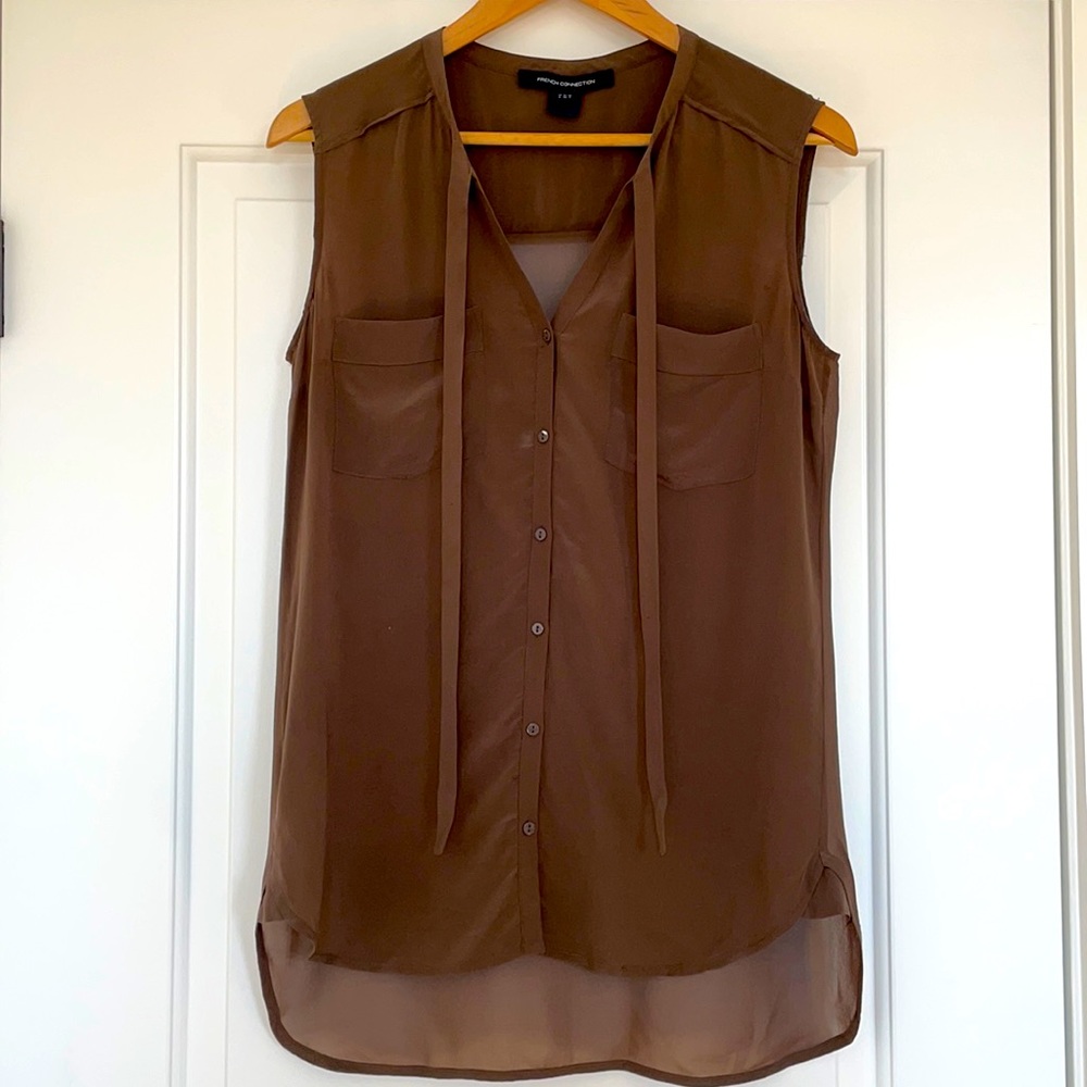 French Connection Silk Sleeveless Blouse